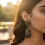 Load image into Gallery viewer, Sapphire &amp; Ruby Drop Earrings for Women | Statement Jewelry
