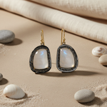 Load image into Gallery viewer, Moonstone Drop Earrings for Women | Dangle Earrings | Gift
