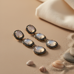 Load image into Gallery viewer, Moonstone Drop Earrings in Silver | For Women | Gift
