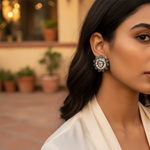 Load image into Gallery viewer, Gold &amp; Diamond Flower Stud Earrings | Women&#39;s Jewelry Gift
