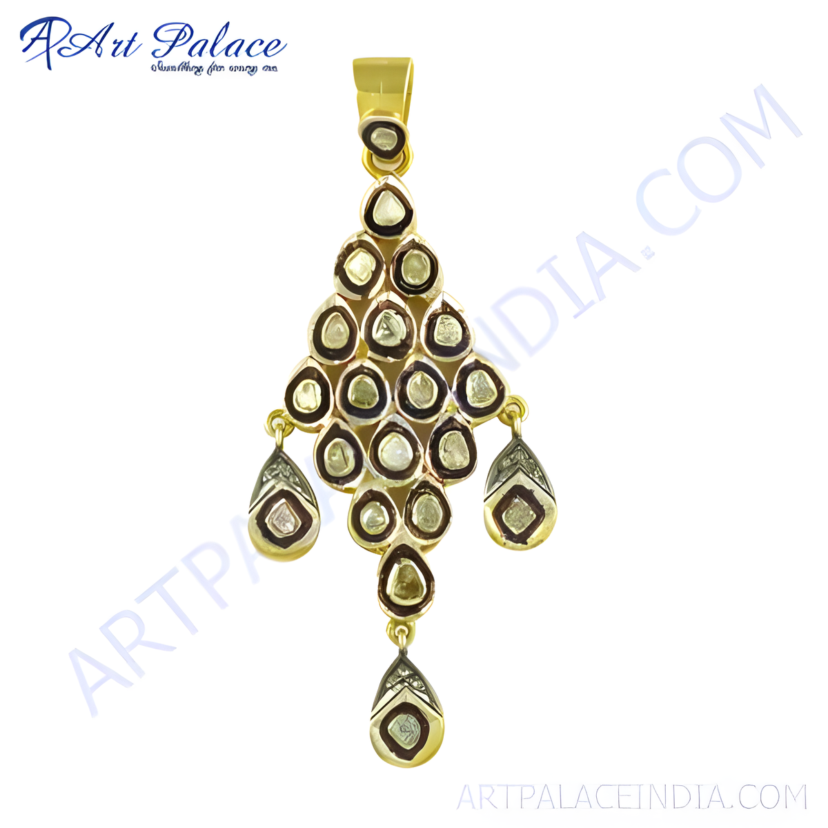 Gold diamond pendant necklace