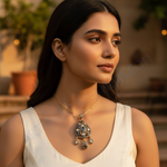 Load image into Gallery viewer, Gold Sapphire &amp; Diamond Pendant for Women | Luxury Jewelry
