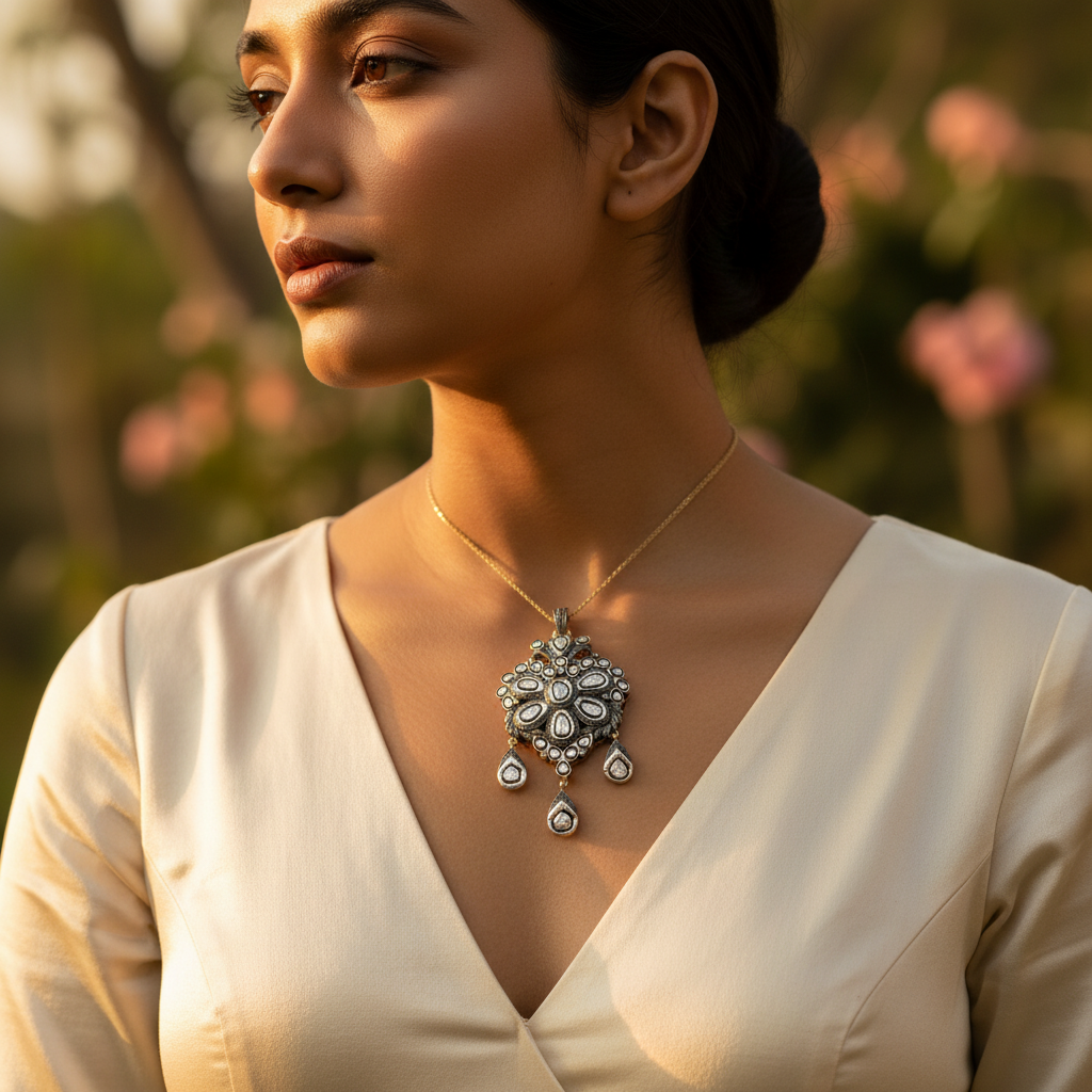 Vintage Diamond Pendant for Women | Art Palace | Diamond Jewelry