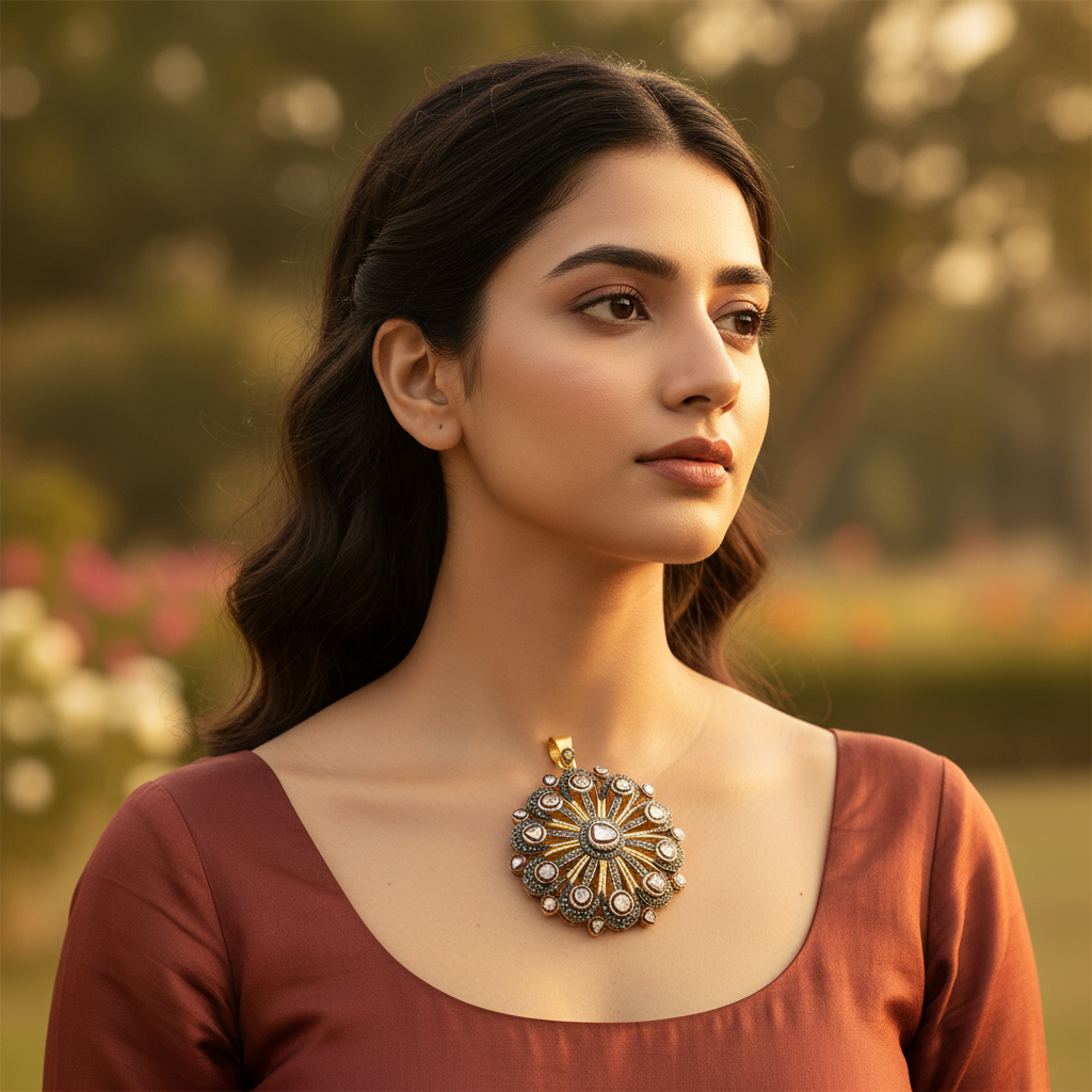 Gold & diamond pendant for women | fine jewelry gift