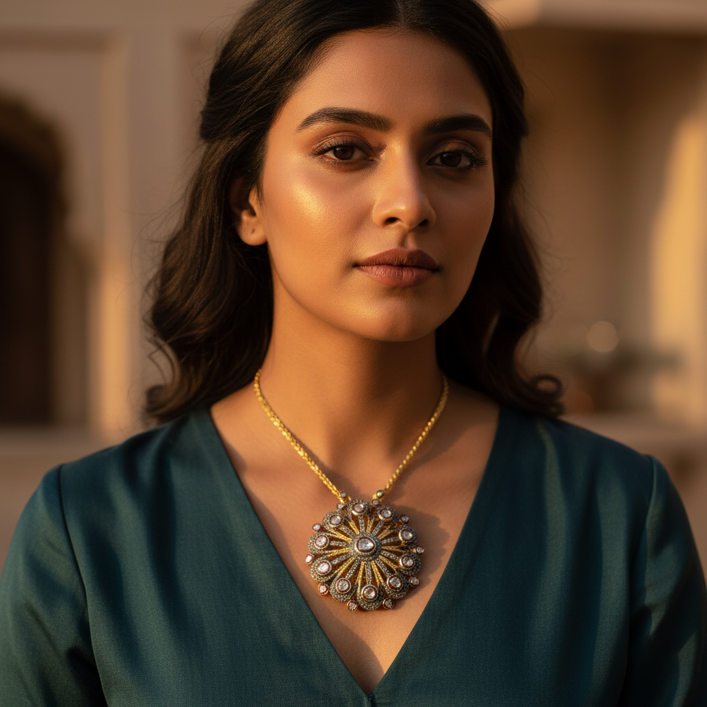 gold plating & Diamond Pendant for Women | Fine Jewelry Gift