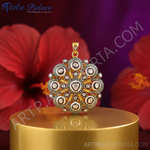 Load image into Gallery viewer, gold plating Diamond Floral Pendant | Luxury Pendant for Women
