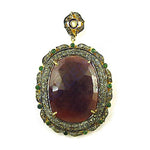 Load image into Gallery viewer, Ruby &amp; Emerald Pendant Necklace | Vintage Style Jewelry Gift
