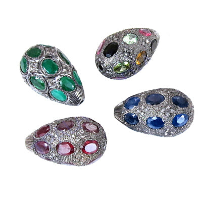 Gemstone Silver Beads | Handmade Jewelry | For Women