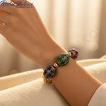 Load image into Gallery viewer, Cuentas de piedras preciosas en plata | Rubí, zafiro, esmeralda | Joyería de lujo
