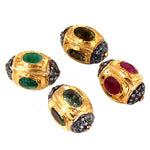 Load image into Gallery viewer, gold plating Gemstone Bead Charms for Jewelry | Handmade Beads
