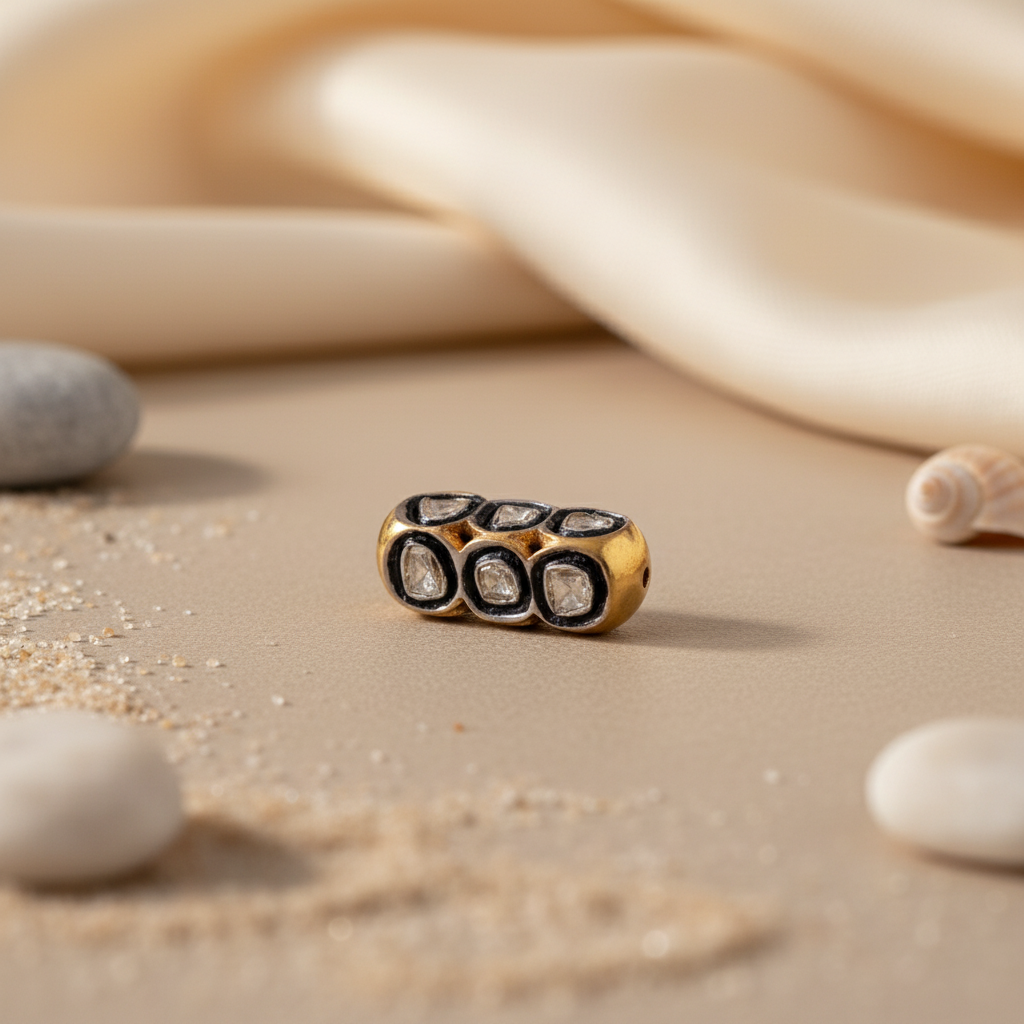 gold plating Beads with Diamonds for Women | Fine Jewelry Gift