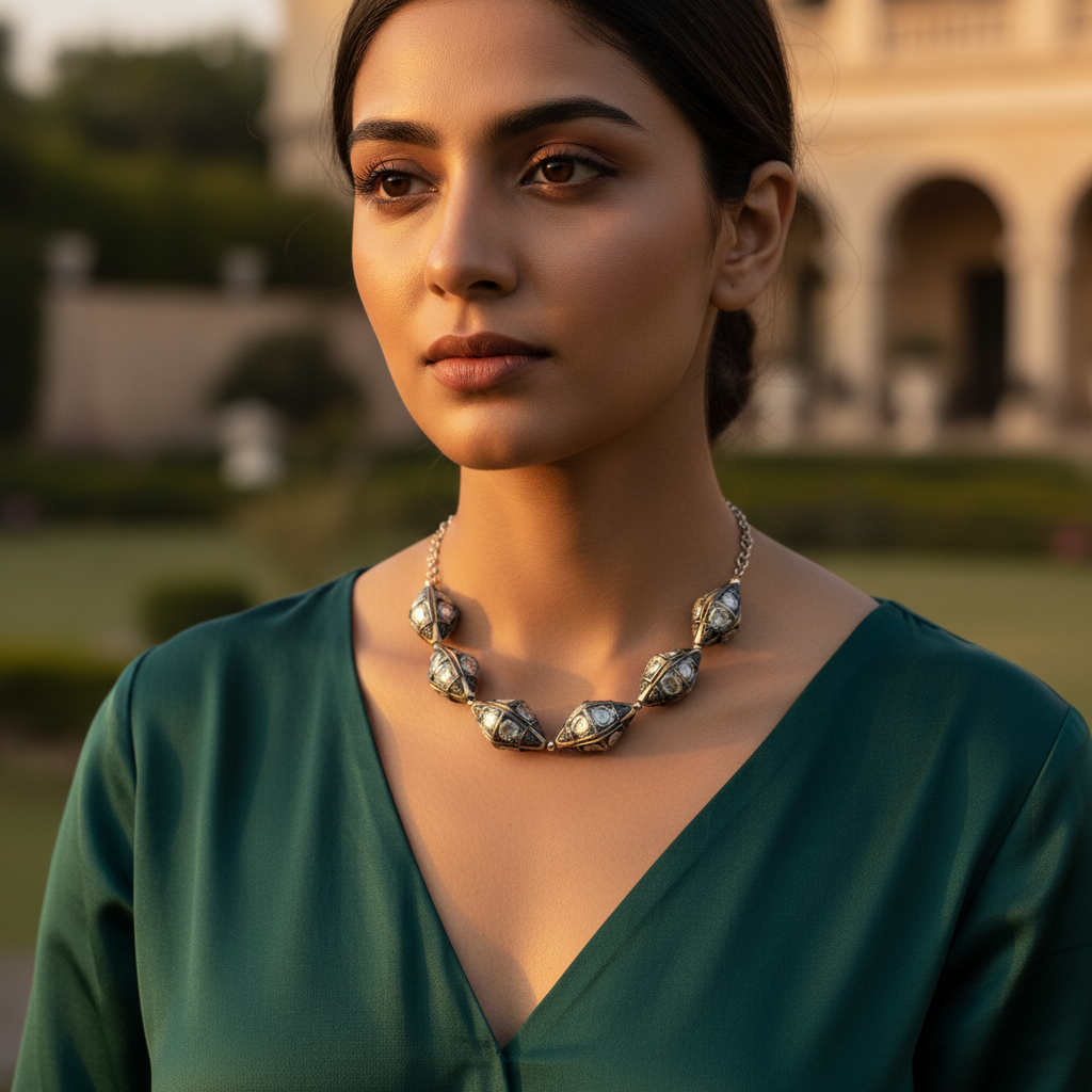 Raw Diamond Beads in Sterling Silver | Artisan Jewelry