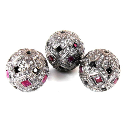 Silver Ruby & Onyx Bead Jewelry for Women | Luxury Gift
