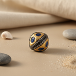 Load image into Gallery viewer, Sapphire &amp; gold plating Beads | Oxidized Silver Beads for Jewelry
