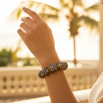 Load image into Gallery viewer, Oxidized Silver Beaded Earrings with Diamonds | Luxury Jewelry
