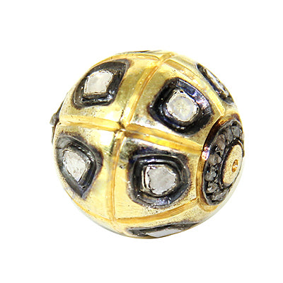 gold plating Bead with Diamonds | Luxury Beaded Jewelry for Women