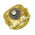 Load image into Gallery viewer, gold plating Filigree Diamond Ring | Women's Ring | Statement Jewelry
