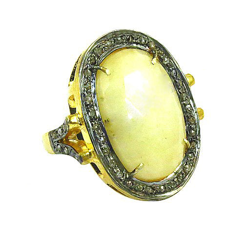 Yellow Stone gold plating Ring for Women | Statement Jewelry