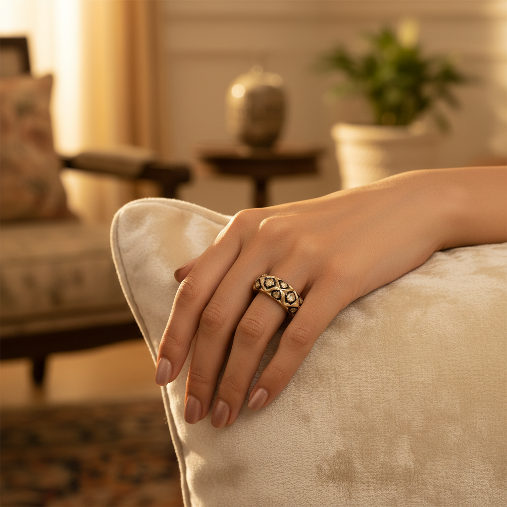 金钻戒指 | 独特女士珠宝 | 礼物