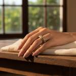 Load image into Gallery viewer, gold plating Diamond Ring | Unique Women's Jewelry | Gift
