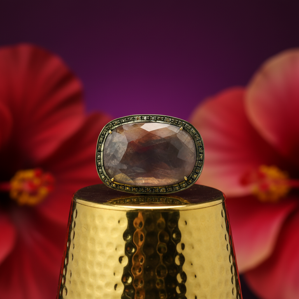 Sapphire & diamond ring | oval gemstone | women's jewelry