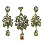 Load image into Gallery viewer, gold plating Diamond Earrings Pendant Set | Women's Indian Jewelry
