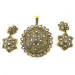 Load image into Gallery viewer, gold plating Diamond Floral Pendant &amp; Earrings Set for Women | Gift Jewelry
