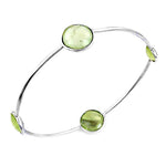 Load image into Gallery viewer, 925 Silver Peridot Bangle Bracelet for Women | Gemstone Jewelry
