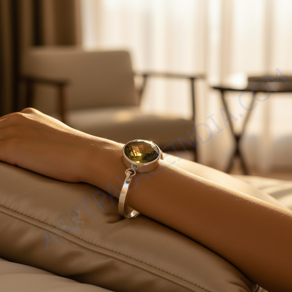 Pulsera de citrino en plata 925 | Joyas con piedras preciosas | Regalo