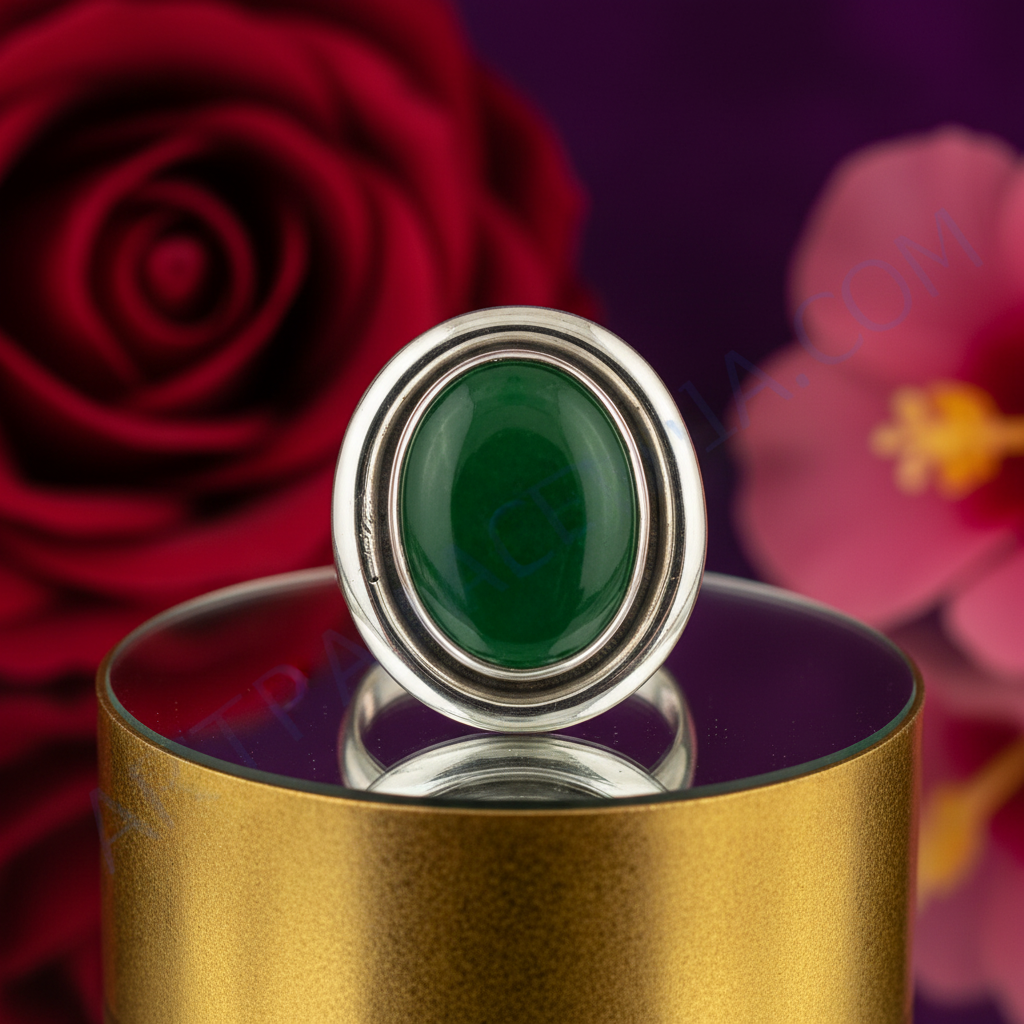 925 silver jade ring for women | gemstone jewelry gift