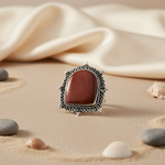 Load image into Gallery viewer, 925 Silver Red Jasper Ring for Women | Statement Jewelry
