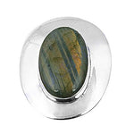 Load image into Gallery viewer, 925 Silver Labradorite Ring | Oval Gemstone Ring for Women
