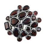 Load image into Gallery viewer, Garnet Cluster Ring in 925 Silver for Women | Statement Jewelry
