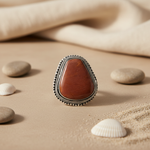 Load image into Gallery viewer, Silver Red Jasper Ring for Women | Statement Gemstone Jewelry

