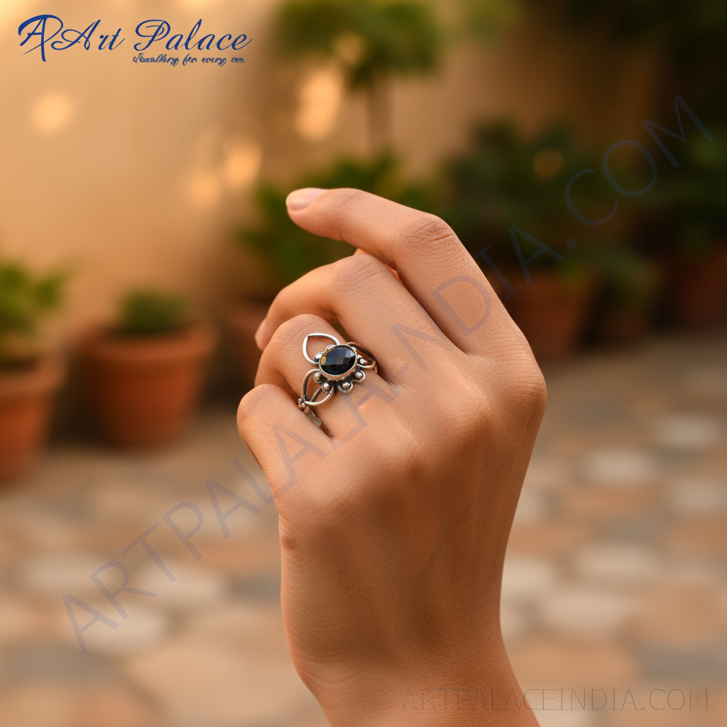 925 Silver Onyx Drop Earrings for Women | Black Gemstone Jewelry