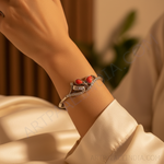 Load image into Gallery viewer, Silver Coral Bracelet for Women | Silver Jewelry Gift
