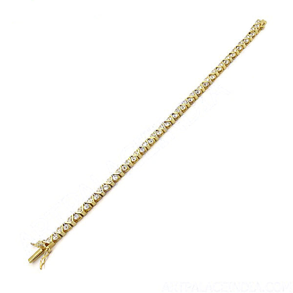 gold plating Diamond Tennis Bracelet for Women | Wedding Gift