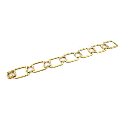gold plating Rectangular Link Bracelet | gold plating Chain Jewelry
