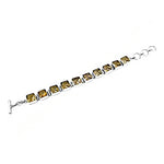 Load image into Gallery viewer, 925 Silver Citrine Bracelet | Women's Square Gemstone Jewelry

