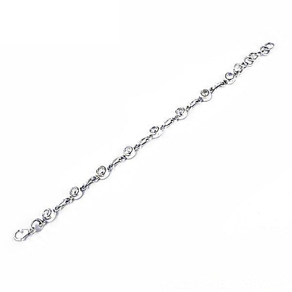 Silver Cubic Zirconia Bracelet for Women | Party Jewelry