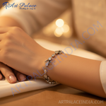 Load image into Gallery viewer, 925 Sterling Silver Floral Bracelet for Women | Silver Jewelry Gift
