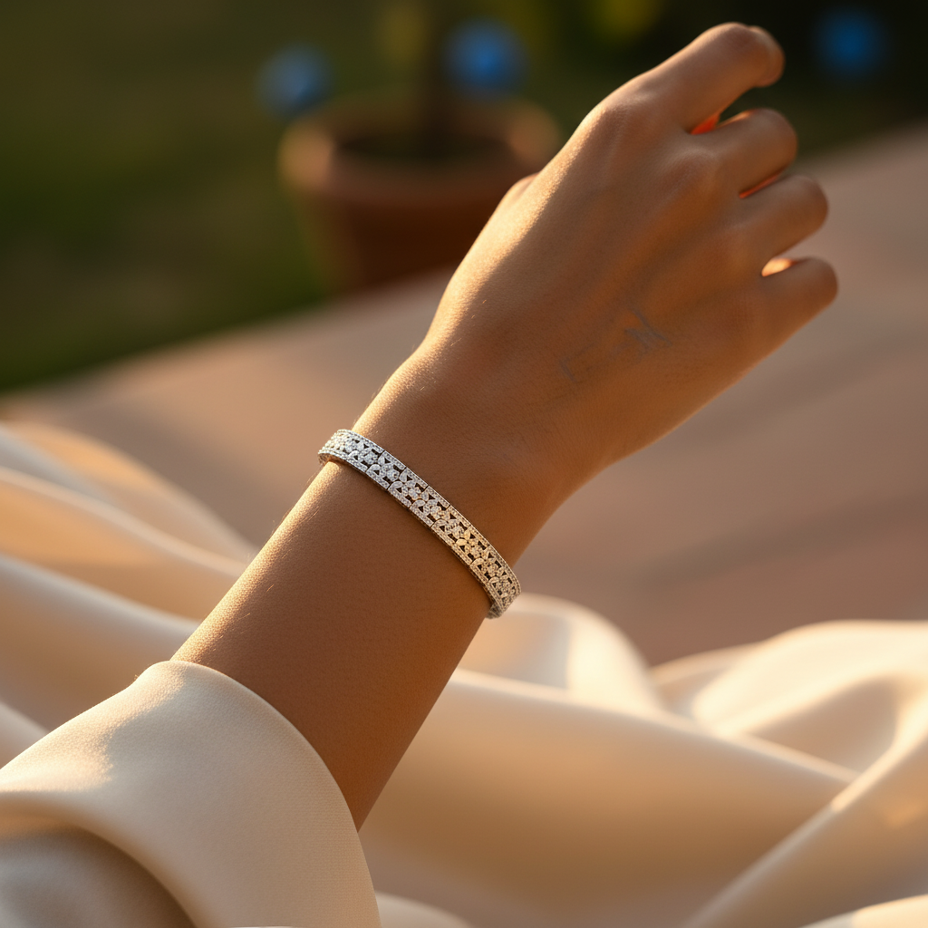 Pulsera de filigrana de plata 925 para mujer | joyería de uso diario