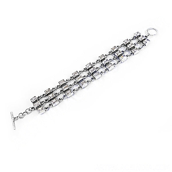 Silver Cubic Zirconia Bracelet | Women's Fashion Jewelry