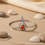 Load image into Gallery viewer, Silver Coral &amp; Diamond Bracelet for Women | Fine Jewelry
