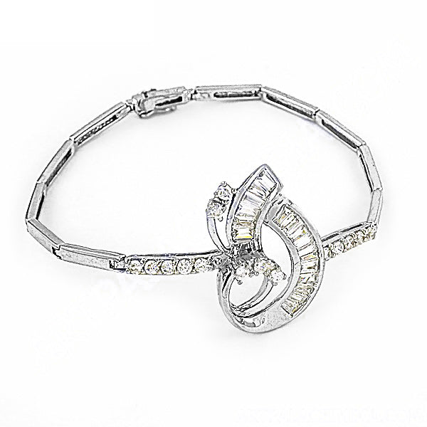 Silver Diamond Bracelet for Women | Party Wear Gift
