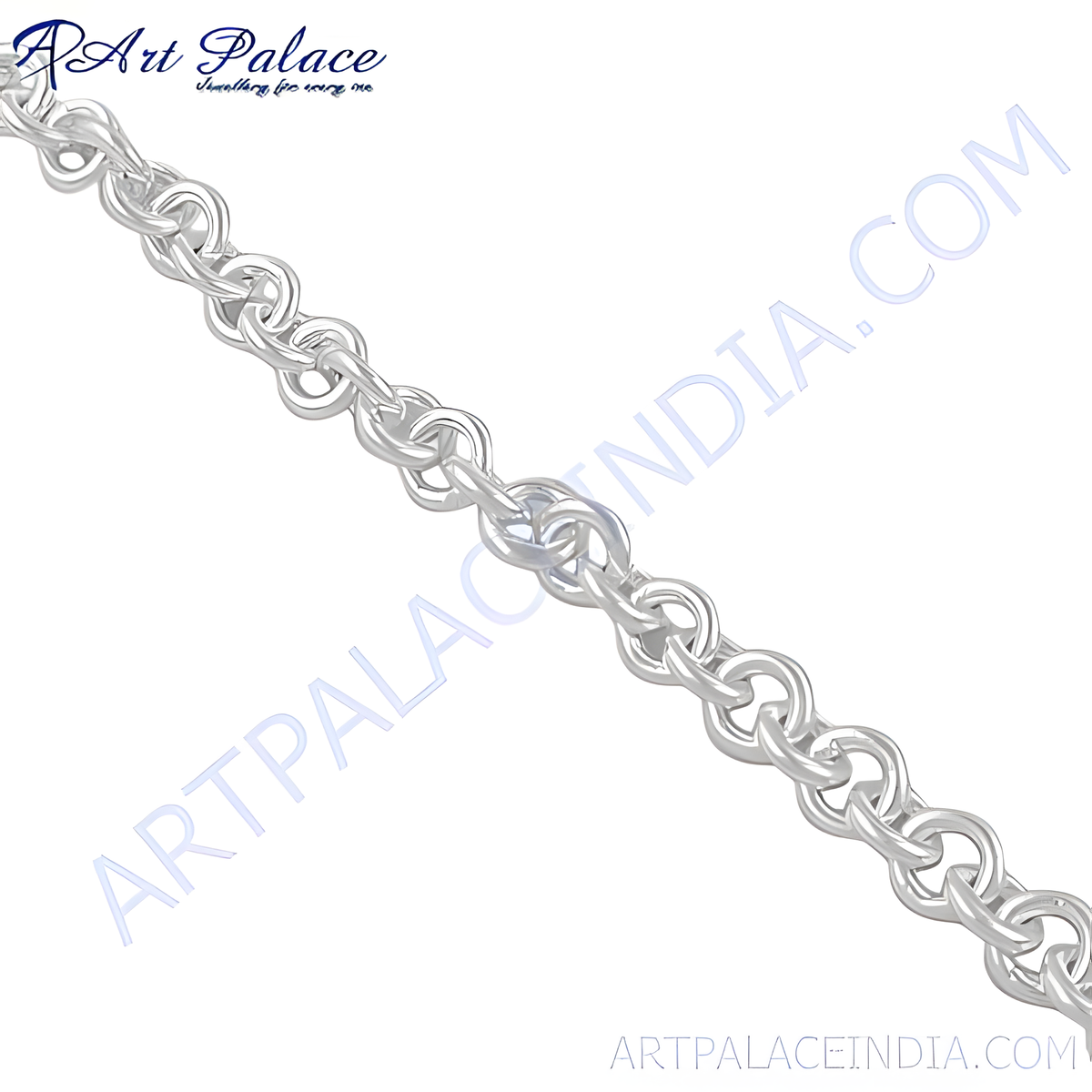 Close up of a 925 sterling silver rolo chain necklace on a white background, highlighting the link details