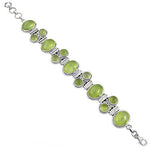 Load image into Gallery viewer, 925 Silver Peridot Bracelet for Women | Green Gemstone Jewelry
