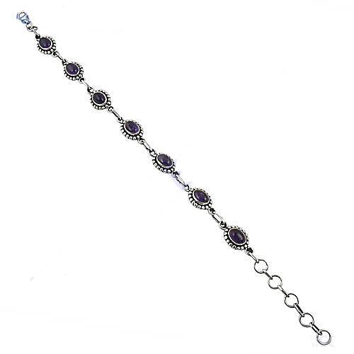 925 Silver Amethyst Bracelet for Women | Gemstone Jewelry