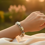 Load image into Gallery viewer, 925 Silver Bracelet with Yellow Gemstones for Women
