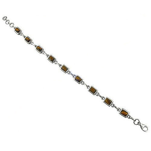 925 Silver Tiger Eye Bracelet | Women's Gemstone Jewelry